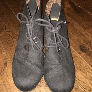 Faux suede booties